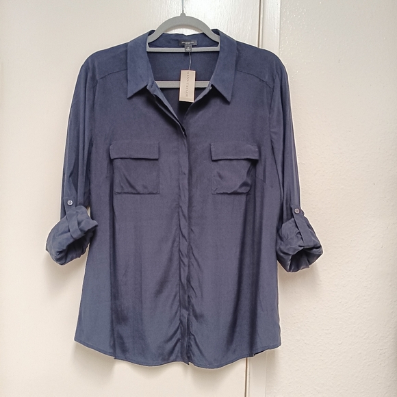NWT Ann Taylor Camp Shirt - Picture 2 of 9